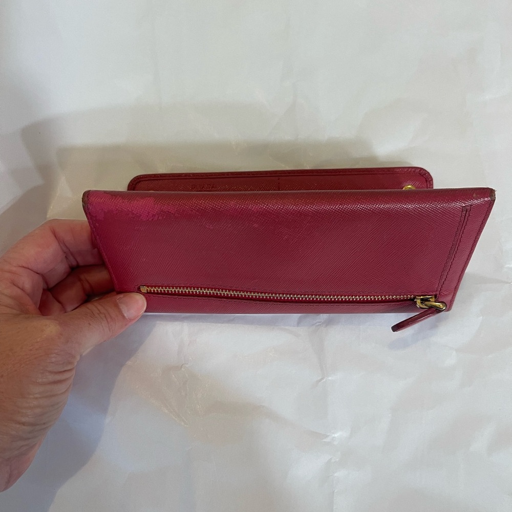 Prada Pink Saffiano Leather Wallet with COA - Picture 7 of 11